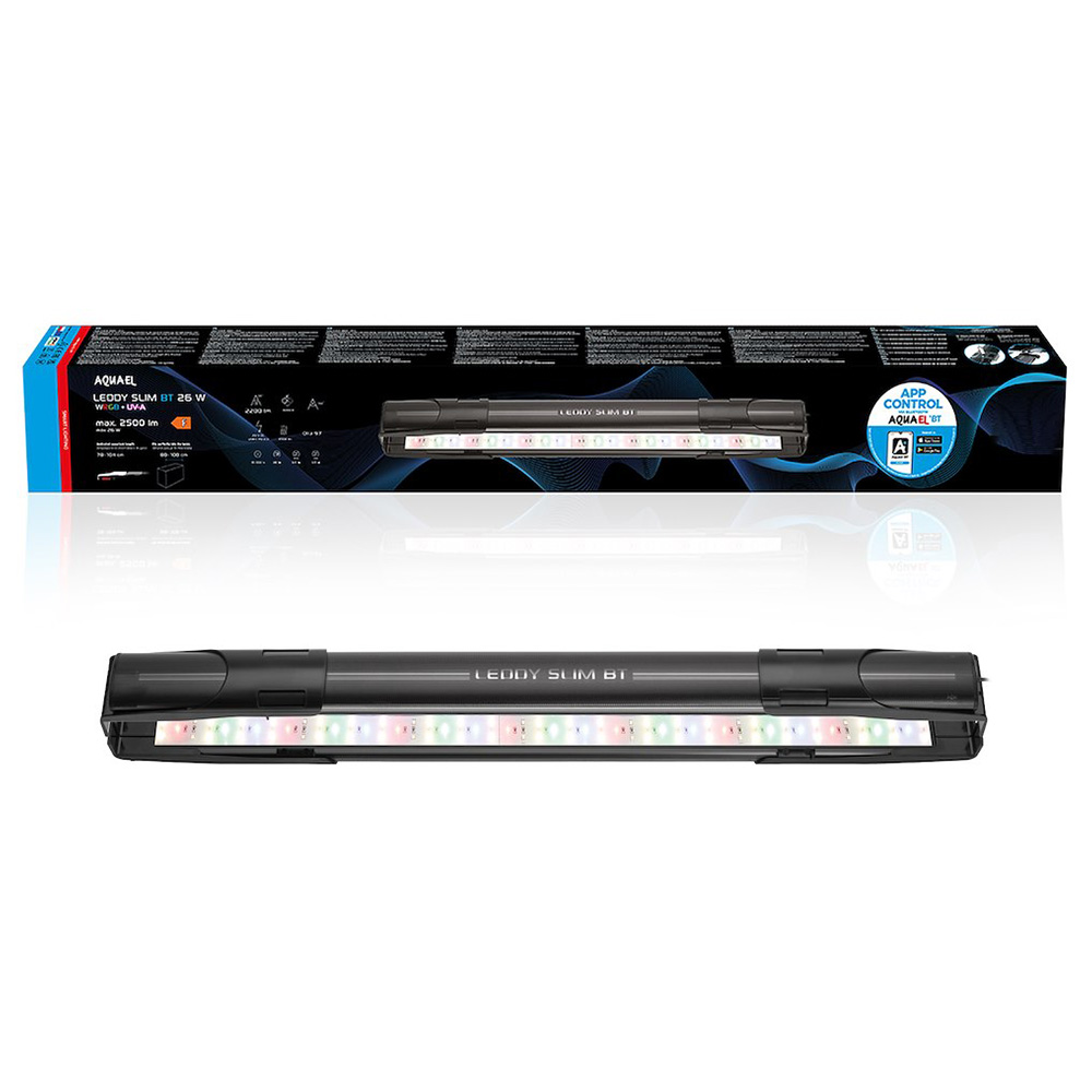 Aquael Leddy Slim BT 760 26W Czarna Lampa LED WRGB+UV do Akwarium 80-100cm
